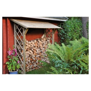 ANNE Kaminholzregal , 180 x 177 x 48/78 cm, kdi-grün...