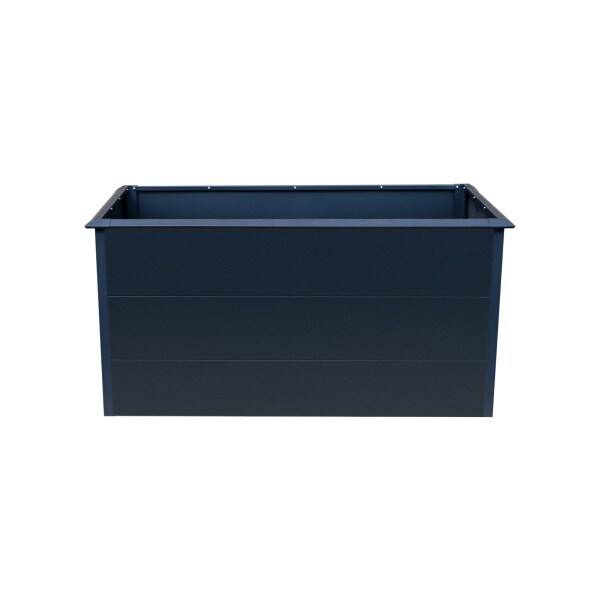 EVA Metall-Hochbeet ANTHRAZIT, 150 x 75 x 77 cm, Stahl verz. pulverbesch. mit SchneckenschutzkanteRobustes Design: Das Hochbeet EVA aus pulverbeschichtetem, verzinktem Stahl bietet mit seinen kompakten Maßen (L150 x B70 x H77 cm) und ca. 780 Litern Füllvo