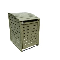 HENRI Mülltonnenabtrennung 1-fach  , B 75 x T 90 x H 120 cm, inkl. Rückwand kdi-grünwetterfest imprägniertes Holz, ideal um eine 240 Liter Tonne aufzunehmen,  Art.-Nr.: T&J-21825