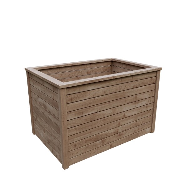 VEIJLE-Hochbeet LÄRCHE, B 125 x H 80 x T 85 cm, 650 l inkl. Folieneinsatz, vorgefertigthergestellt aus unbehandeltem Lärchenholz , inkl. Monatgeanleitung und daher schnelle und einfache Montage,  Art.-Nr.: T&J-21834