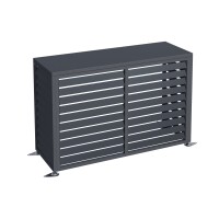 EMIL Wärmepumpenverkleidung ANTHRAZIT, 140 x 50 x 97 cm, Stahl verz. pulverbesch. inkl. Montagematerial, KartonverpacktDie Wärmepumpenverkleidung EMIL misst L140 x B50 x H78 cm und besteht aus hochwertigem, pulverbeschichtetem, verzinktem Stahl in elegant