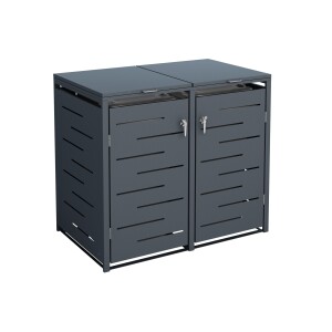OSKAR Mülltonnenbox ANTHRAZIT, 132 x 80 x 116 cm,...