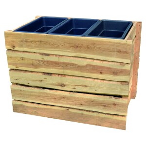 HERLEV Hochbeet Lärche, B 110 x T 64 x H 79 cm,  aus...