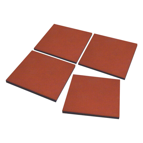 Fallschutzplatten , 50 x 50 x 2,5 cm rotbraunaufpralldämmender Belag, ideal für die Absicherung von Spieltürmen, Schaukeln und Klettergerüsten,  Art.-Nr.: T&J-22238