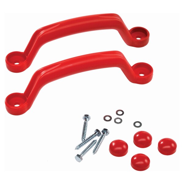 Handgriffe aus Kunststoff, rot, 2 Stück/ Packung ein Set besteht aus zwei Griffen, Lieferung inkl. aller Zubehörteile und Schrauben,  Art.-Nr.: T&J-22278