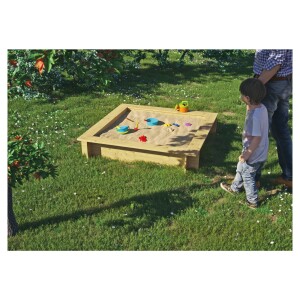 DANI Sandkasten, 120 x 120 x 25 cm, kdi-grün Bretter...