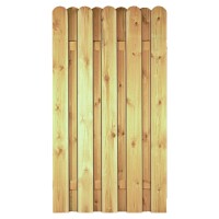 DAAN-Serie gerade, 100 x 180 cm, kdi-grün Lamellen 20 x 145 mm, geschraubtwetterfest imprägniertes Holz, Zaunlamellen mit Edelstahlschraubnägeln verschraubt,  Art.-Nr.: T&J-23615