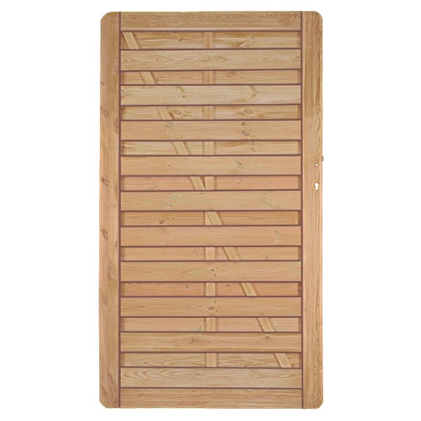 Avantgarde-Serie gerade TOR, 100 x 180 cm, kdi-grün inkl. Schloss, 90 mm Dornabstandwetterfest imprägniertes Holz, stabiler Rahmen 45 x 90 mm, geklammert,  Art.-Nr.: T&J-23908