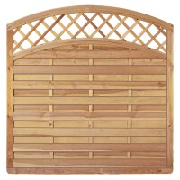 Avantgarde-Serie Doppelbogen 1, 180 x 180/160 cm, kdi-grün Rahmen 45/68 mm, Lamellen glatt, geschr.wetterfest imprägniertes Holz, stabiler Rahmen 45 x 68 mm, geklammert,  Art.-Nr.: T&J-23931