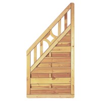 Antikzaun-Serie Ecke, 90 x 180/90 cm, kdi-grün Rahmen 45/68 mm, Lam. genutet, geschr.stabiler Rahmen 45 x 68 mm, geklammert, kräftige Lamellen 8 x 95 mm, genutet,  Art.-Nr.: T&J-25450