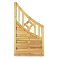 Antikzaun-Serie Doppelbogen-Abschluß, 90 x 160/90 cm, kdi-grün Rahmen 45/68 mm, Lam. genutet, geschr.stabiler Rahmen 45 x 68 mm, geklammert, kräftige Lamellen 8 x 95 mm, genutet,  Art.-Nr.: T&J-25760