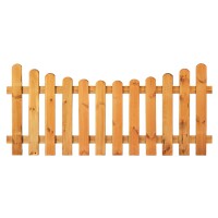 HEIKO-Gartenzaun Unterbogen , 180 x 80/65 cm, kdi-grün Latten 20/90 mm, glatt; Riegel 25/70 mmwetterfest imprägniertes Holz, Zaunlatten 20 x 90 mm, gehobelt, Kopf gerundet,  Art.-Nr.: T&J-26213