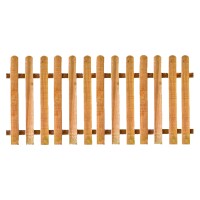 LUKA-Staketenzaun Eiche , 200 x 100 cm, gerade Latten 20/90 mm, glatt; Riegel 28/70 mmaus unbehandeltem Eichenholz, besonders langlebig,  Art.-Nr.: T&J-26301