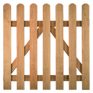 LUKA-Staketenzaun - TOR Eiche , 100 x 100 cm, gerade...