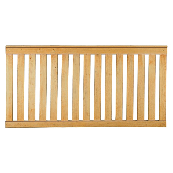 ANTONIO-Rahmenzaun Eiche, 180 x 90 cm Latten 20/80 mm, glattaus unbehandeltem Eichenholz, besonders langlebig,  Art.-Nr.: T&J-26311
