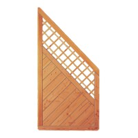 CLASSICO-Serie ECKE mit Rankgitter , 90 x 180/90 cm, Lärche/ Douglasie Rahmen 40/68 mm, Profilbretter 16/118 mmaus unbehandeltem Lärchen-/ Douglasienholz hergestellt, stabiler Rahmen 40 x 68 mm, geklammert,  Art.-Nr.: T&J-26416