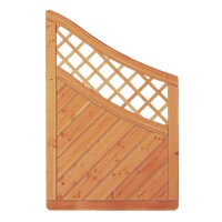 CLASSICO-Serie Krone-Ranki Abschluß, 90 x 140/90 cm, Lärche/ Douglasie Rahmen 40/68 mm, Profilbretter 16/118 mmaus unbehandeltem Lärchen-/ Douglasienholz hergestellt, stabiler Rahmen 40 x 68 mm, geklammert,  Art.-Nr.: T&J-26427