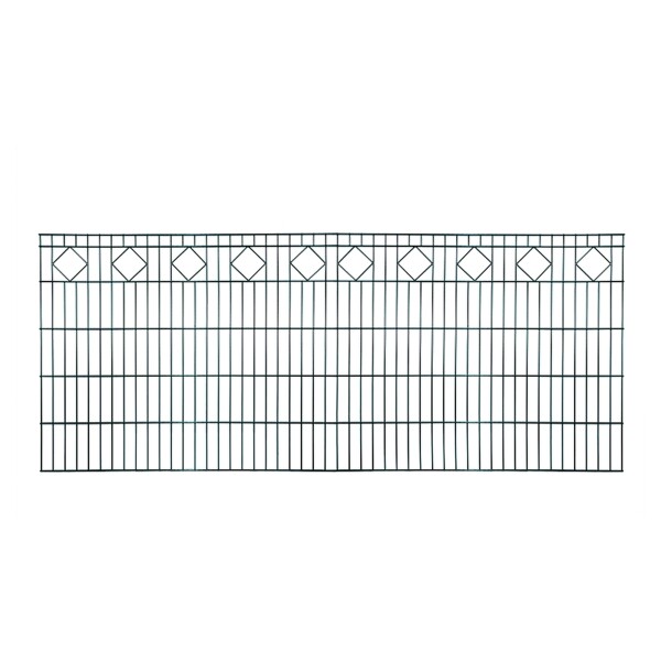 CARO Schmuckzaun RAL 7016 anthrazit, 2500 x  830 mm  MW 200/50, Stäbe 6/5/6 mmhohe Stabilität durch Doppelstab-Verarbeitung, Drahtstärke 6/5/6 mm,  Art.-Nr.: T&J-27161