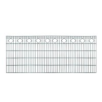 CARO Schmuckzaun RAL 7016 anthrazit, 2500 x  830 mm  MW 200/50, Stäbe 6/5/6 mmhohe Stabilität durch Doppelstab-Verarbeitung, Drahtstärke 6/5/6 mm,  Art.-Nr.: T&J-27161