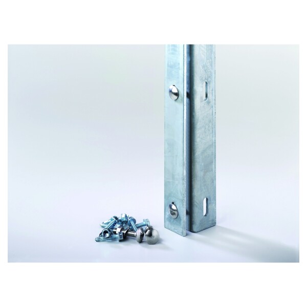 Zaunanschlußleiste feuerverzinkt, für Torpfosten per lfdm. inkl. Schraubenzum Anschluss von Stabmattenzäunen an Torpfosten, Lieferung erfolgt inkl. Schrauben,  Art.-Nr.: T&J-27583