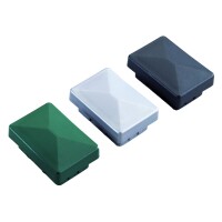 Pfostenkappe, Kunststoff f. RR 40/60 grünzum verschliessen von Pfosten für Stabmattenzäune, für Pfosten 60 x 40 mm,  Art.-Nr.: T&J-27835