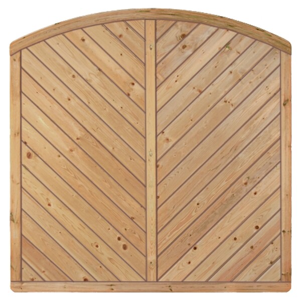 CLASSIC-Serie-Bogen Diagonal , 180 x 180/160 cm, kdi-grün Rahmen 40/70 mm, Profilbretter 16/118 mmwetterfest imprägniertes Holz, stabiler Rahmen 40 x 70 mm, geklammert,  Art.-Nr.: T&J-27911