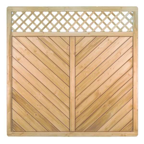 CLASSIC-Serie-Diagonal Ranki, 180 x 180 cm, kdi-grün Rahmen 40/70 mm, Profilbretter 16/118 mmwetterfest imprägniertes Holz, stabiler Rahmen 40 x 70 mm, Füllung mit Nut-Feder-Profil,  Art.-Nr.: T&J-27931