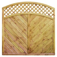 CLASSIC-Serie-Doppelbogen , 180 x 200/180 cm, kdi-grün Rahmen 40/70 mm, Profilbretter 16/118 mmwetterfest imprägniertes Holz, stabiler Rahmen 40 x 70 mm, geklammert,  Art.-Nr.: T&J-27961