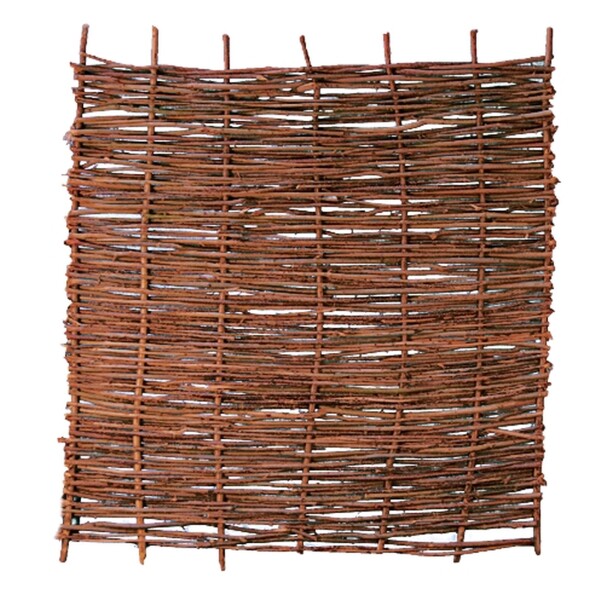PABLO Haselnusszaun, stabil, 180 x 180 cm dekorativer Sichtschutz aus Haselnussruten, unbehandeltes Holz,  Art.-Nr.: T&J-28401