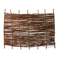 PABLO Haselnusszaun, stabil, 180 x 120 cm dekorativer Sichtschutz aus Haselnussruten, unbehandeltes Holz,  Art.-Nr.: T&J-28403
