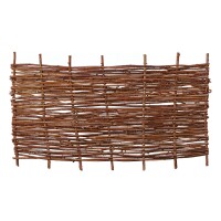 PABLO Haselnusszaun, stabil, 180 x 90 cm dekorativer Sichtschutz aus Haselnussruten, unbehandeltes Holz,  Art.-Nr.: T&J-28404