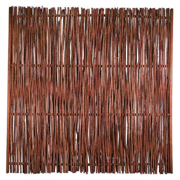 PEPE Haselnusszaun , 180 x 180 cm, Haselnussruten  Rahmen ca. 45 x 25 mm, braun gebeiztdekorativer Sichtschutz aus Haselnussruten, unbehandeltes Holz,  Art.-Nr.: T&J-28420