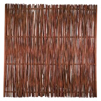 PEPE Haselnusszaun , 180 x 180 cm, Haselnussruten  Rahmen ca. 45 x 25 mm, braun gebeiztdekorativer Sichtschutz aus Haselnussruten, unbehandeltes Holz,  Art.-Nr.: T&J-28420