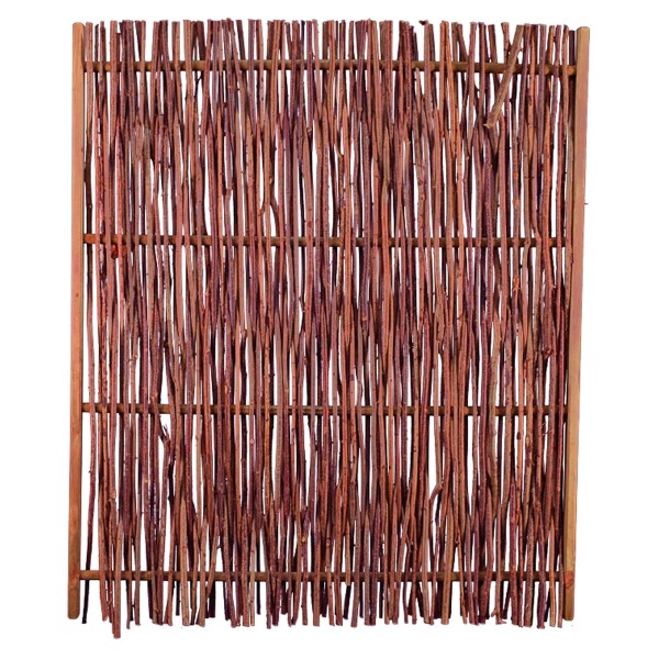 PEPE Haselnusszaun , 120 x 140 cm, Haselnussruten  Rahmen ca. 45 x 25 mm, braun gebeiztdekorativer Sichtschutz aus Haselnussruten, unbehandeltes Holz,  Art.-Nr.: T&J-28422