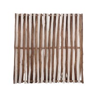 PACO-Serie, 180 x 180 cm, aus Halblatten mit seitlichem Rahmen, naturbelassendekorativer Sichtschutz aus Haselnussruten, unbehandeltes Holz,  Art.-Nr.: T&J-28451