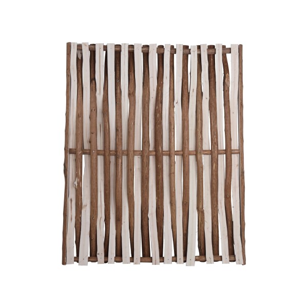 PACO-Serie, 150 x 180 cm, aus Halblatten mit seitlichem Rahmen, naturbelassendekorativer Sichtschutz aus Haselnussruten, unbehandeltes Holz,  Art.-Nr.: T&J-28452