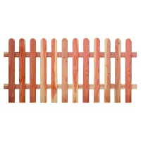 ANHOLT-Serie Vorgartenzaun Lärche, 180 x 80 cm Latten 18/88 mm, Riegel 24/68 mmZaunlatten 18 x 88 mm, gehobelt, Kopf gerundet, stabile Zaunriegel 24 x 68 mm,  Art.-Nr.: T&J-29341