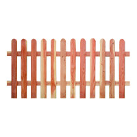 LENA-Serie Vorgartenzaun Lärche, 180 x 80 cm Latten 18/88 mm, Riegel 24/68 mmHochwertiger Gartenzaun aus unbehandelter Lärche – robust, langlebig & wetterbeständig. Natürliches Erscheinungsbild durch gehobelte, kopfgerundete Latten., Stabile Konstruktion: