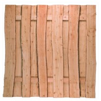 LANGELAND-Serie Lärche, 180 x 180 cm, Riegel 30/80 mm Bretter sägerau ca. 16 mm mit Baumkanteaus unbehandeltem Lärchenholz hergestellt, die Zaunbretter sind sägerau und können mit Rindenresten sein,  Art.-Nr.: T&J-29351