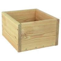 AALBORG-Serie, Lärche Blumenkasten, BxTxH: 21 x 24 x 14 cm zur individuellen Zaungestaltung , ca. 7 Liter Inhalt,  Art.-Nr.: T&J-29367