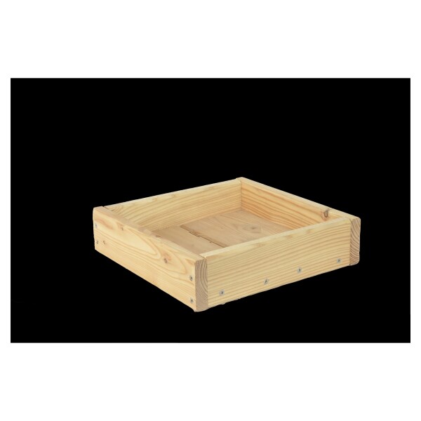 AALBORG-Serie, Lärche Regal, BxTxH: 24 x 24 x 6 cm zur individuellen Zaungestaltung , ca. 3 Liter Inhalt,  Art.-Nr.: T&J-29368