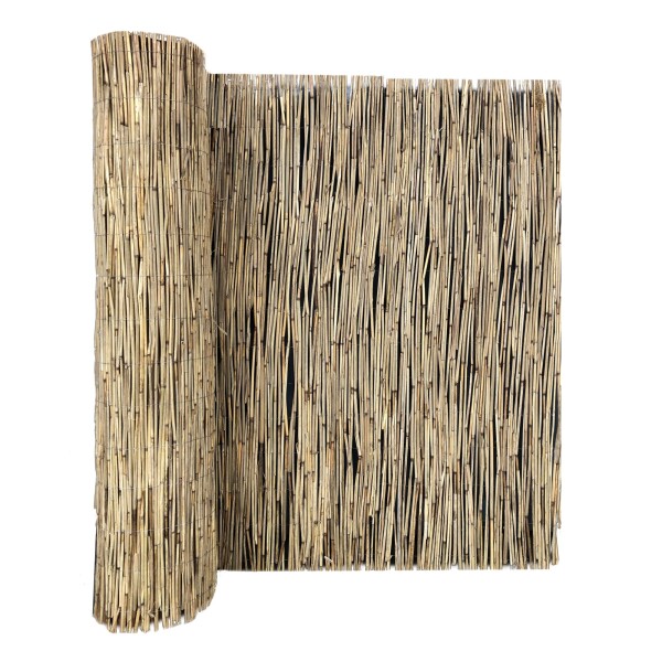 SYLT Schilfrohrmatte  , 6,00 x 1,00 m mit verzinktem DrahtRollenlänge 600 cm, 6 qm auf der Rolle,  Art.-Nr.: T&J-29620