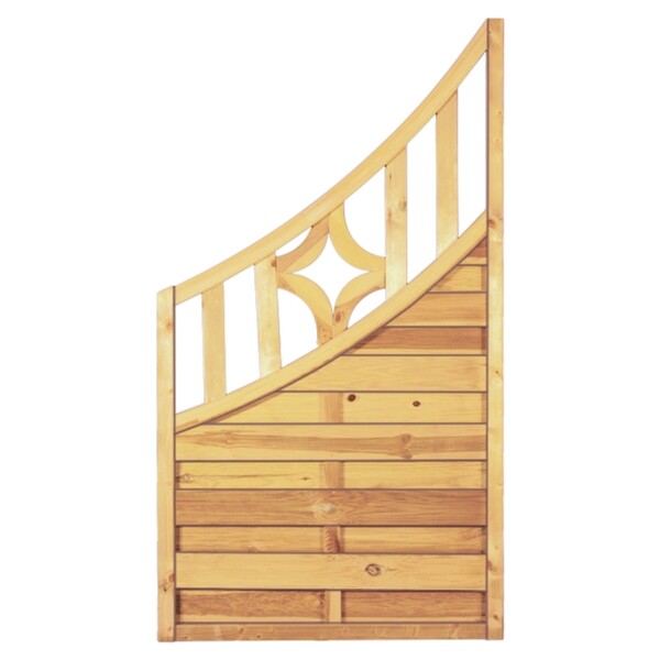 OLYMP-Serie Doppelbogen Abschluß, 90 x 160/90 cm, kdi-grün Rahmen 45/45 mm, Lamellen geriff. & geschr.846, starker Rahmen 45 x 45 mm,  Art.-Nr.: T&J-33808