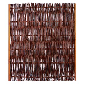 FUEGO Weidengeflechtzaun, 120 x 140 cm,m.seitl. Rahmen...