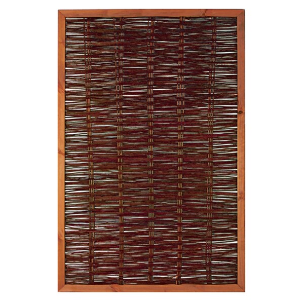 FAKO Weidengeflechtzaun, 120 x 180 cm, mit umlauf. Rahmen dekorativer Sichtschutz aus Weide, die Weidenzweige wurden zum Schutz mit Öl behandelt,  Art.-Nr.: T&J-36106