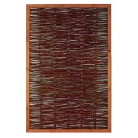 FAKO Weidengeflechtzaun, 120 x 180 cm, mit umlauf. Rahmen dekorativer Sichtschutz aus Weide, die Weidenzweige wurden zum Schutz mit Öl behandelt,  Art.-Nr.: T&J-36106