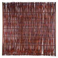 FUEGO Weidengeflechtzaun, 180 x 180 cm, m.seitl. Rahmen dekorativer Sichtschutz aus Weide, die Weidenzweige wurden zum Schutz mit Öl behandelt,  Art.-Nr.: T&J-36113