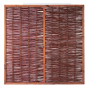 FOGO Weidengeflechtzaun, 180 x 180 cm mit Rahmen und...