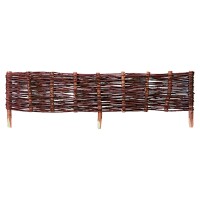 SARA Weiden-Steckzaun 120 x 25/35 cm, SARA Weiden-Steckzaun 120 x 25/35 cmaus Weidengeflecht gefertigt, Steckpfähle sind ca. 30 cm lang und gespitzt,  Art.-Nr.: T&J-36131