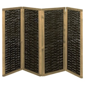 PAULINA Paravent aus Weide , 240 x 180 cm (4x 60 x 180...